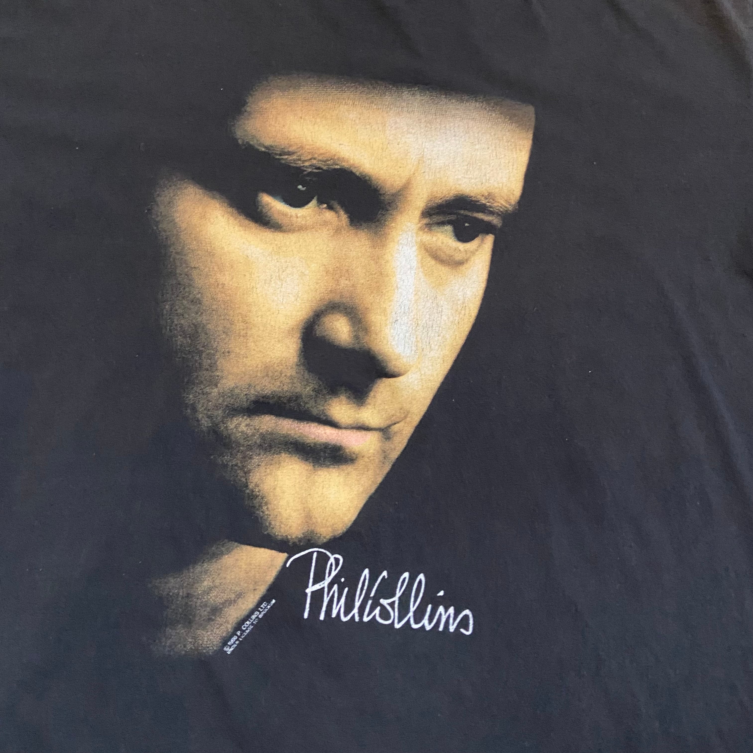 80年代 PHIL COLLINS フィルコリンズ 両面プリント バンドTシャツ バンT メンズS ヴィンテージ /eaa359504