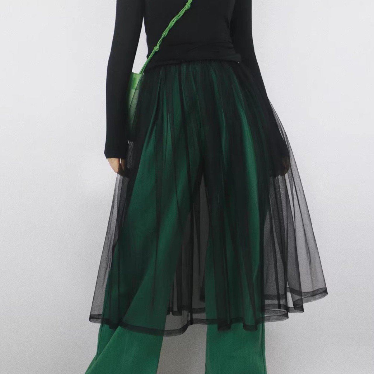 Soft Single-Layer Mesh Maxi Skirt (ME221)