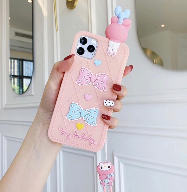 サンリオ マイメロディ iPhoneケース オリジナルストラップ付き