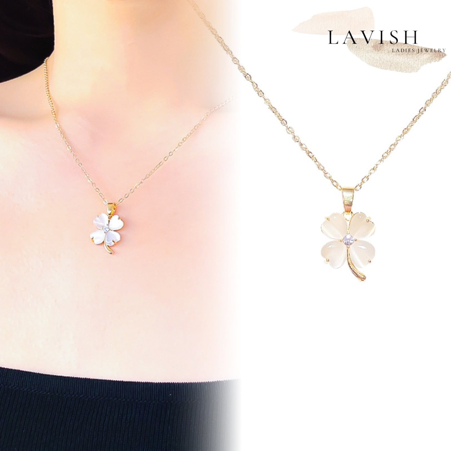 フォーチュンクローバー ネックレス レディース Necklace