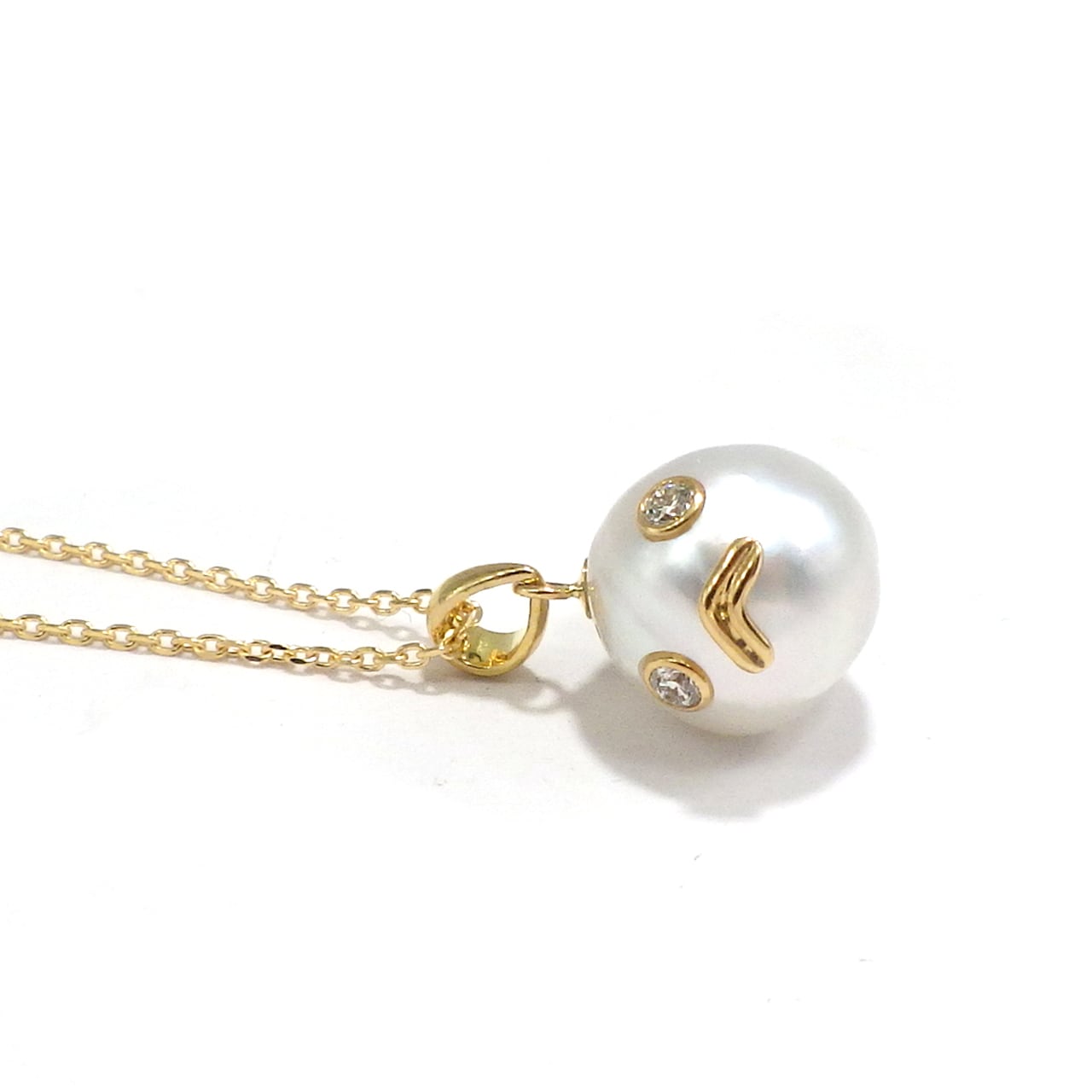 K18YG 南洋白蝶真珠ペンダントトップ《金魚》（KR80112） | KAWABE