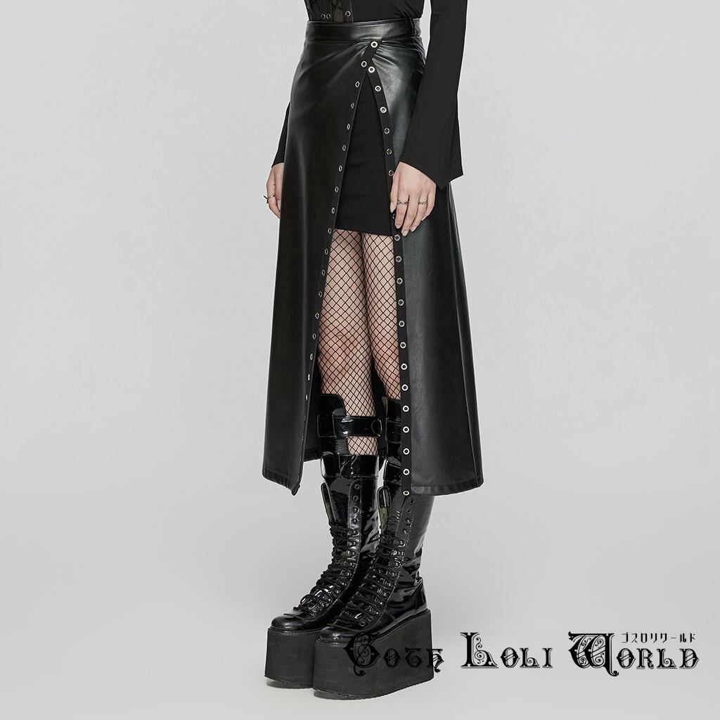 即納/送料無料】OPQ-1573BQF-BK フェイクレザースハイウエスト