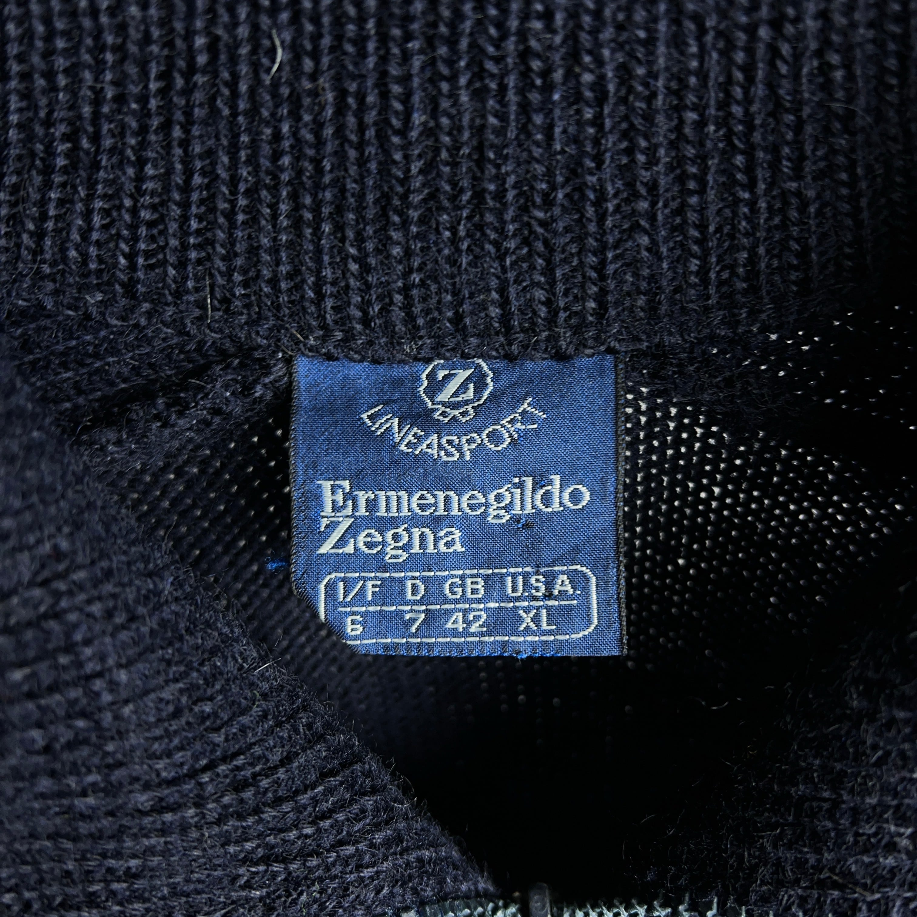 1980's Ermenegildo Zegna Half Zip Knit Sweater 80年代