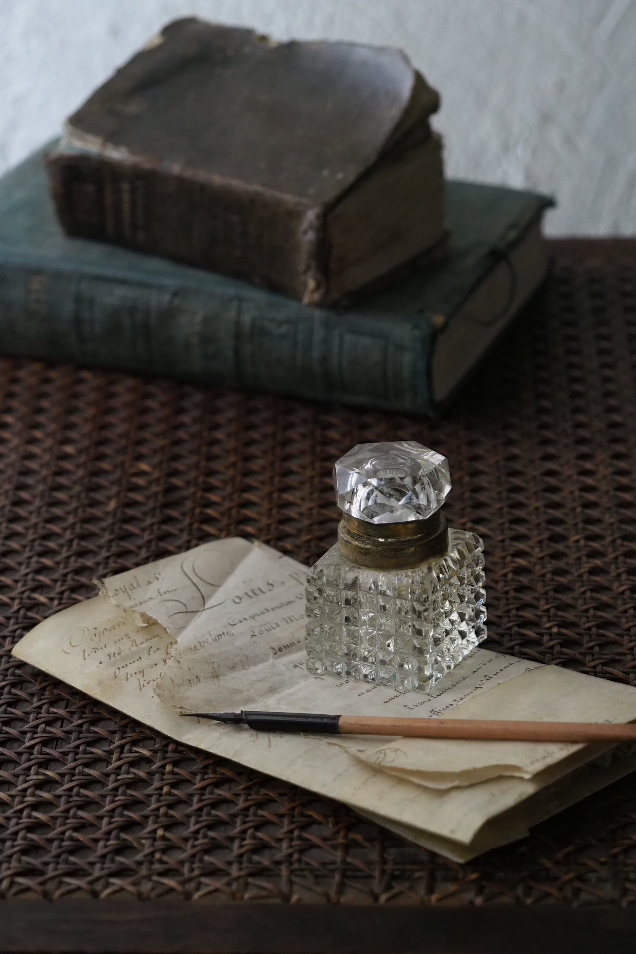 カットガラスインクボトル-antique glass ink bottle | アンティーク