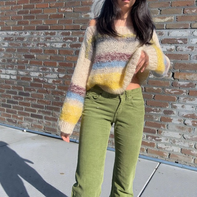 【LADIES】corduroy low rise pants size:38