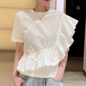 アシンメトリーレイヤーフリルTシャツ　　　　22171