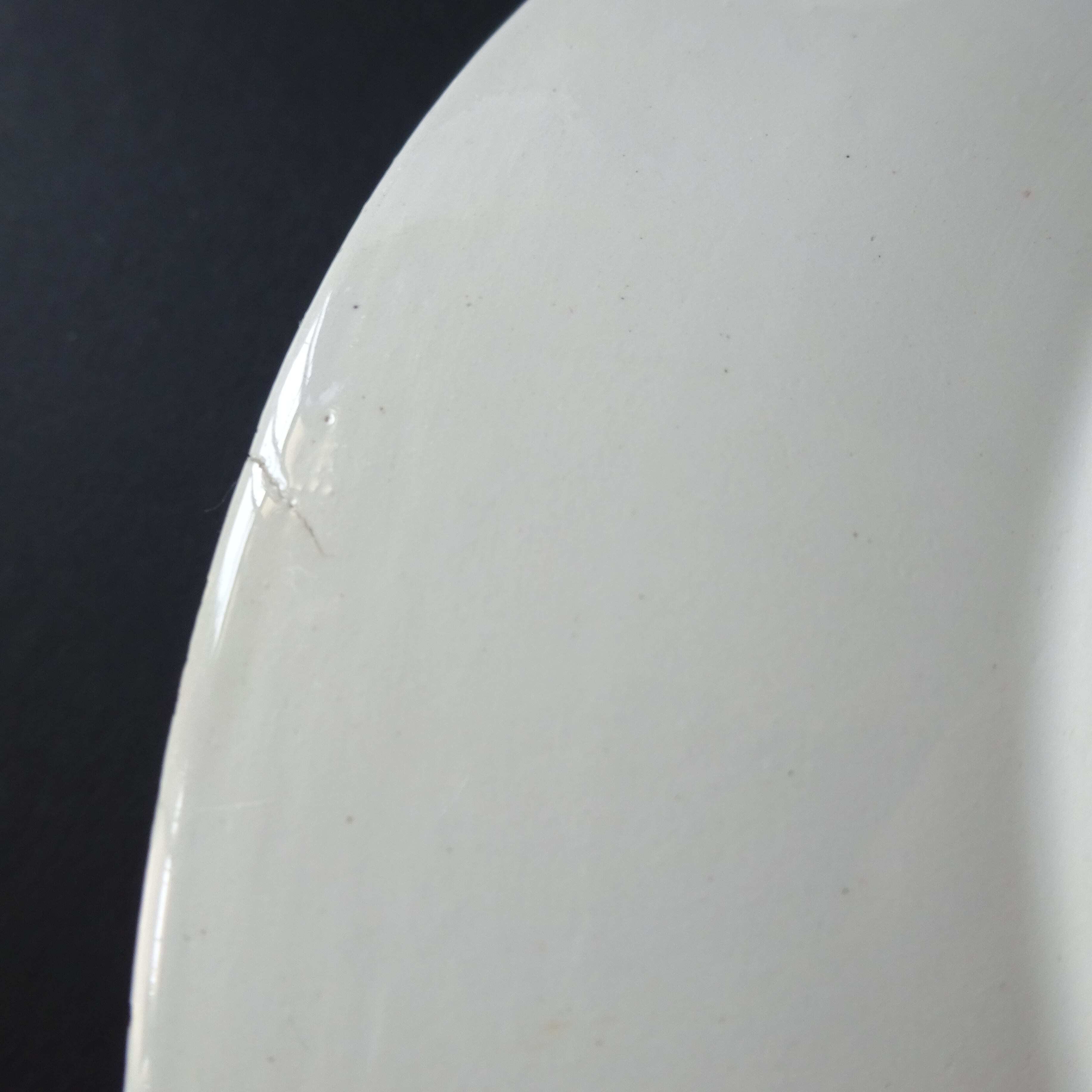 【金継ぎ用】Sarreguemines＊modèle《FONTANGES》assiette dessert pour Kintsugi (A)