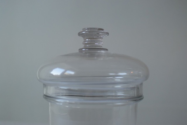 フランスアンティーク　吹きガラスの瓶