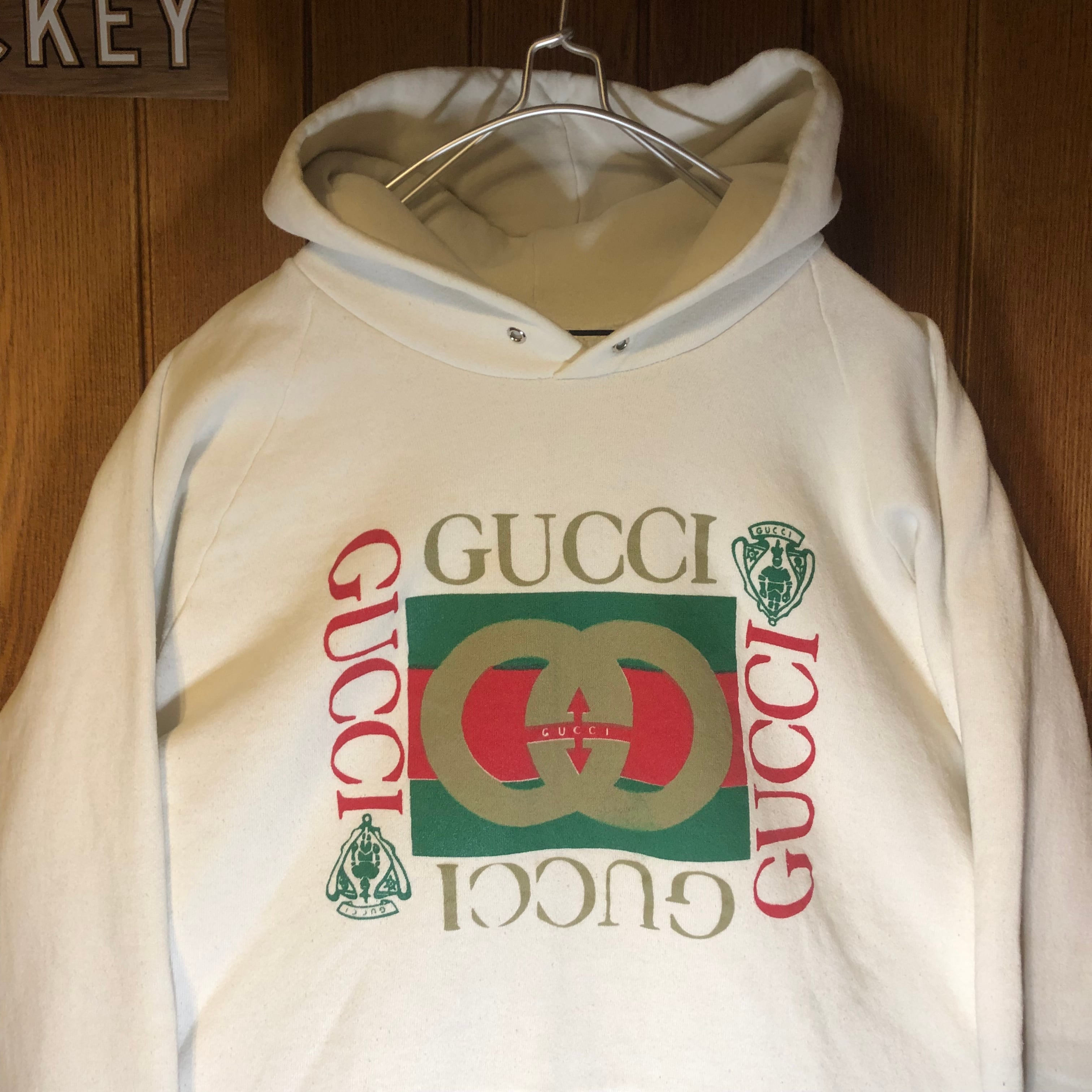 90s GUCCI bootleg パーカー【XL】ブート グッ 