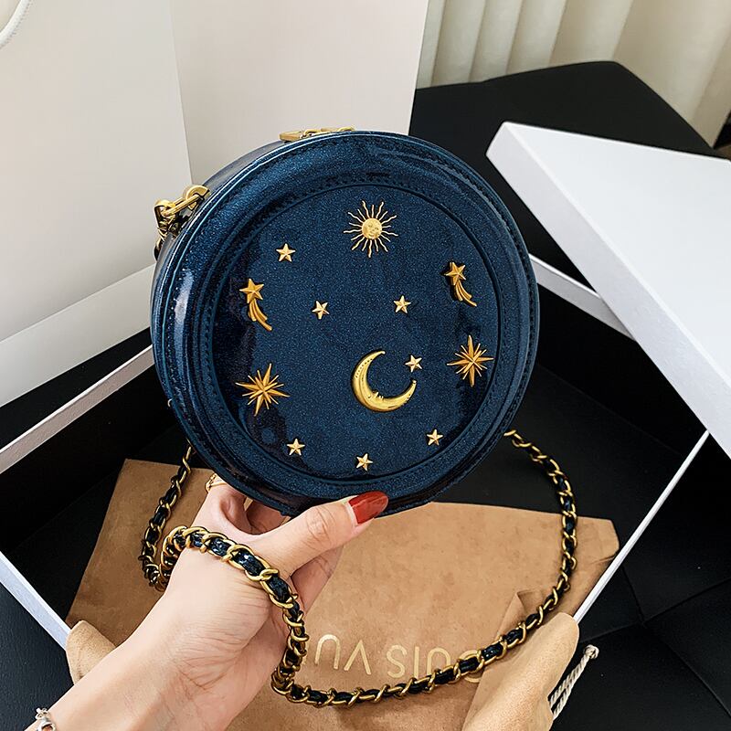 サマーファッションレディーススモールバッグ2020新しい流行のファッションワイルドインメッセンジャーバッグネットレッドチェーンスモールラウンドバッグ 手作りハンドバック55435716474