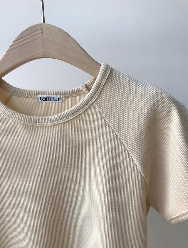 (予約) taffeta / Waffle raglan tee 4color