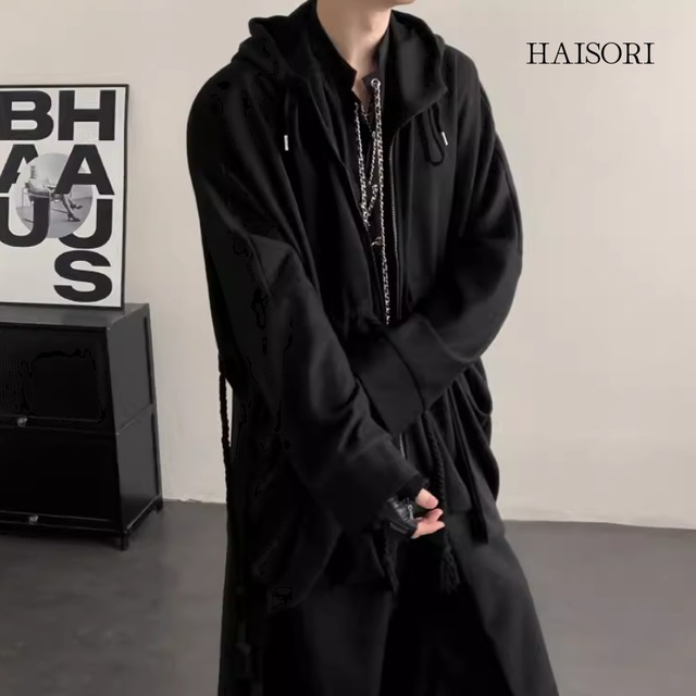 (NEW) Rope Accent Ultra Oversized Hooded Shirt