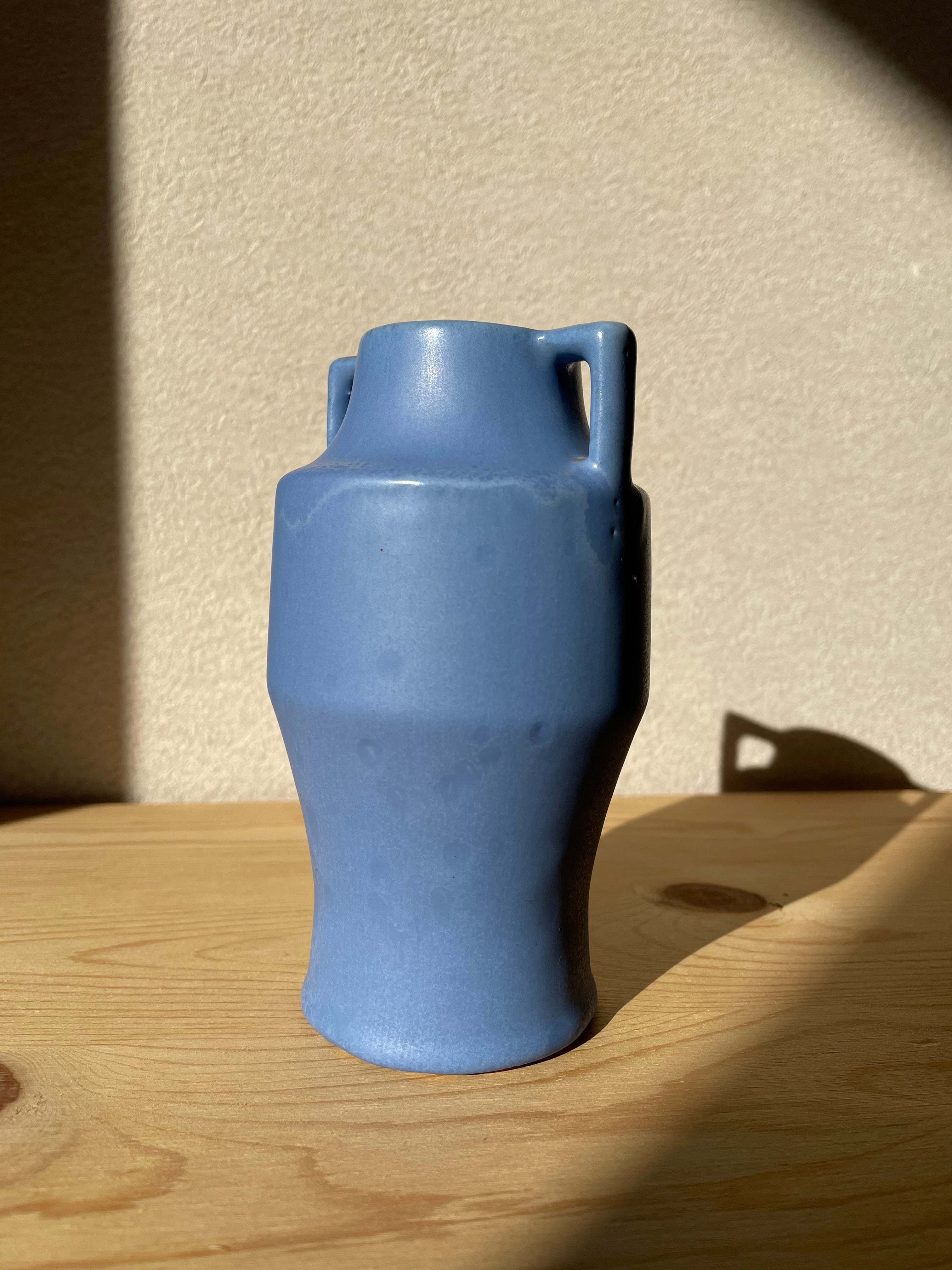 Vintage Zenith Blue Pottery Vase/ ヴィンテージ 陶器 花瓶 | hemm