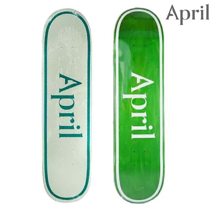 April エイプリル デッキ スケボー MINI OG LOGO BLUE GREEN 7.25 7.37