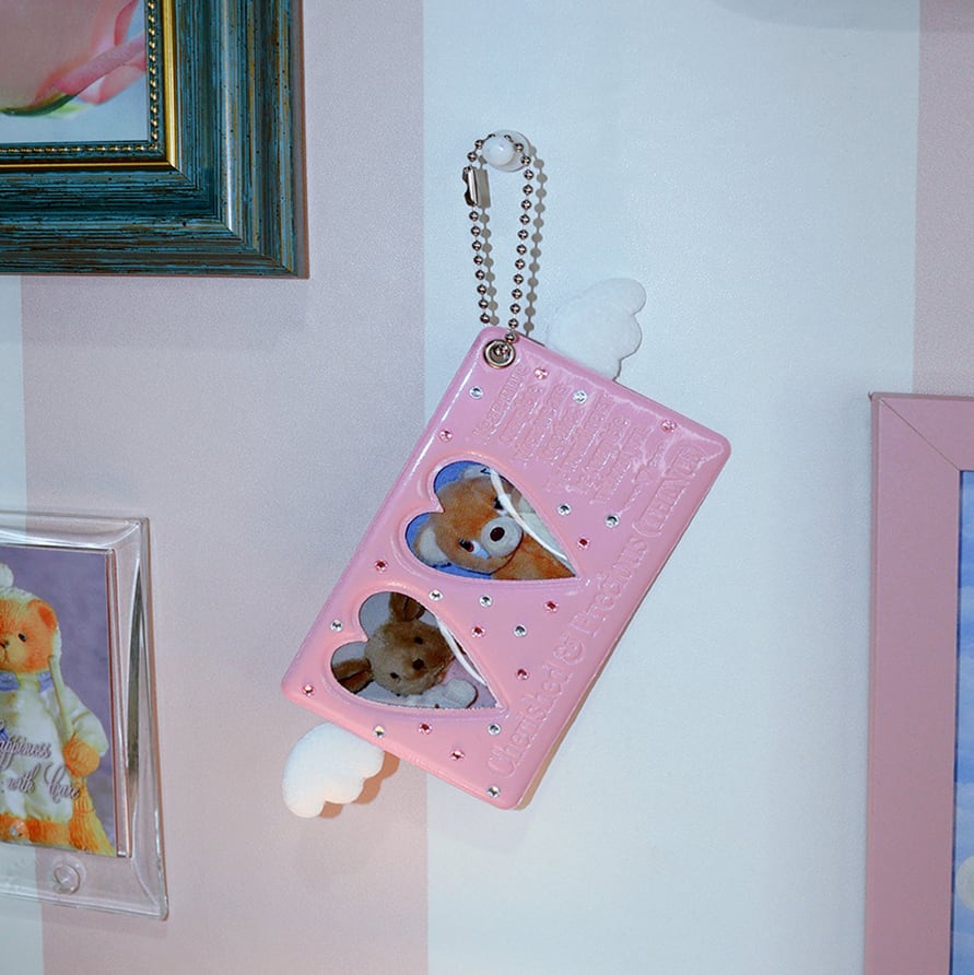 THENCE] Enamel Mate フォト キーホルダー（Pink） | moim - 韓国雑貨