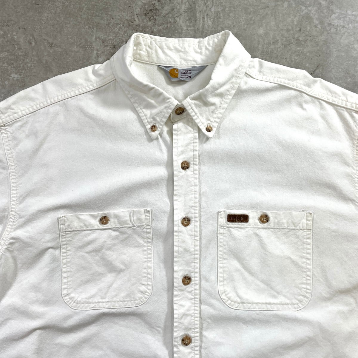 80~90年代 Carhartt カーハート半袖ワークシャツ メンズ2XL相当 古着