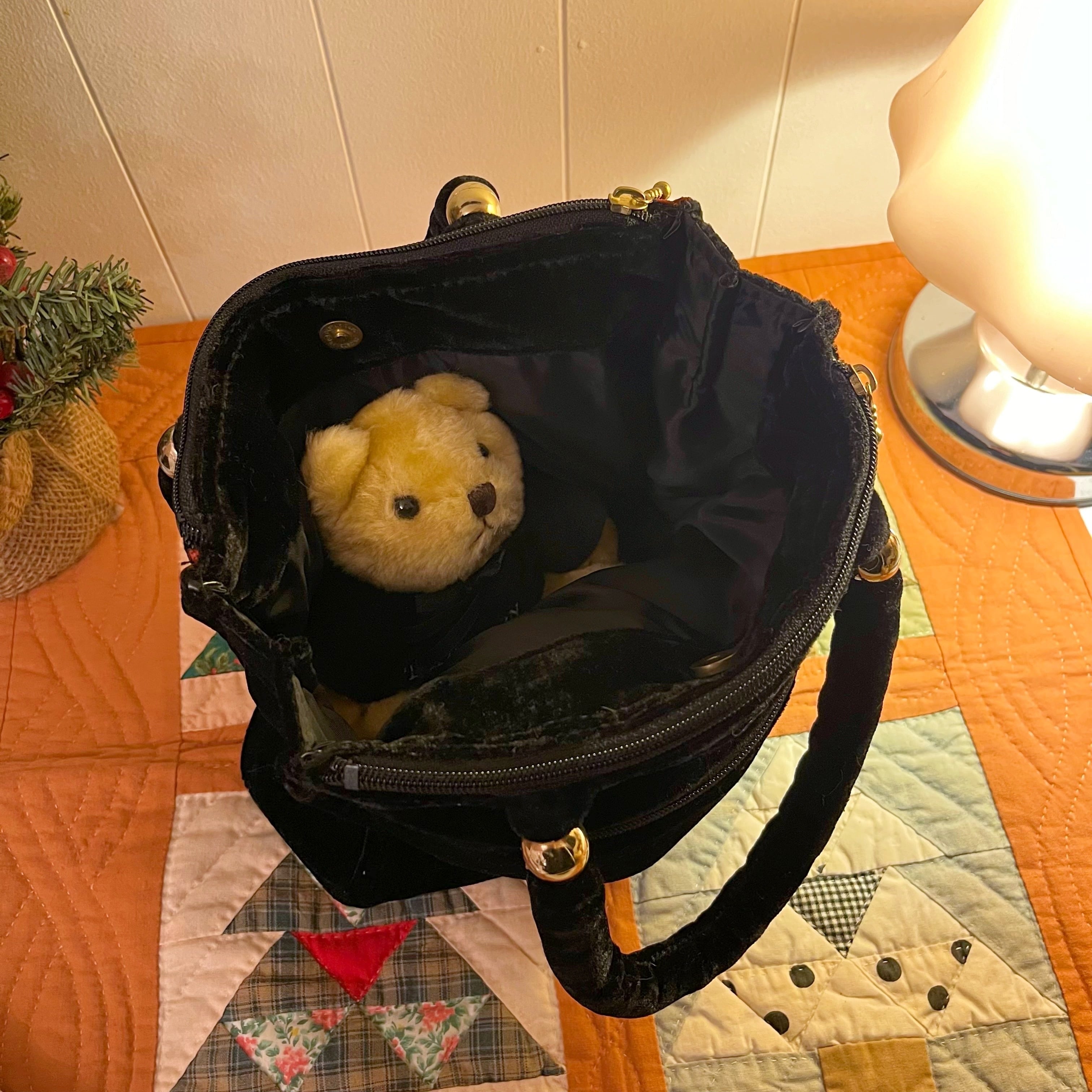 leaf velours square hand bag