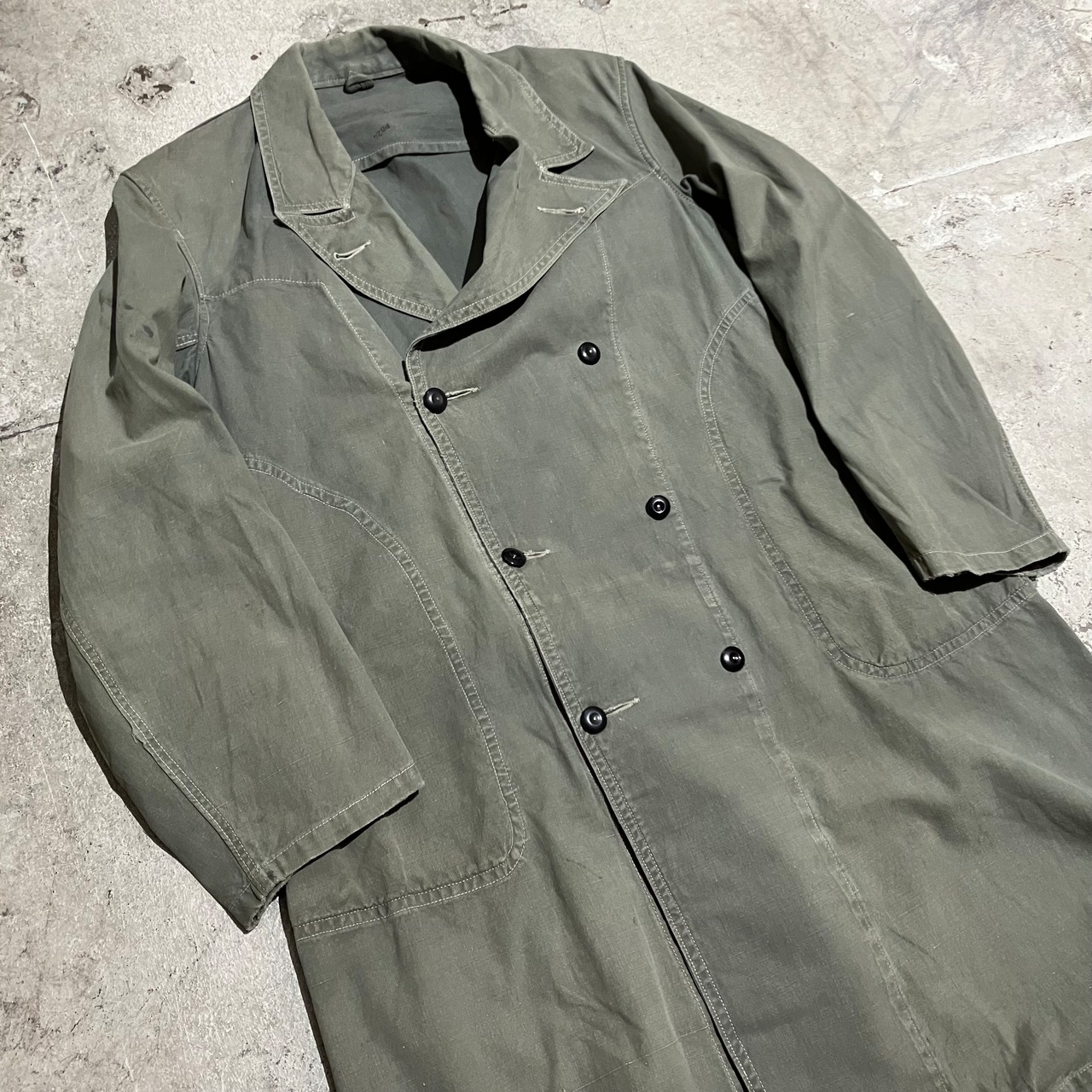 希少 50s イギリス軍 CD ダブルブレスト グレートコートSize 3 40s 
