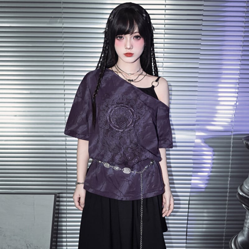 古怪舍---海百合シリーズ】☆チャイナ風トップス☆ Tシャツ フェイク