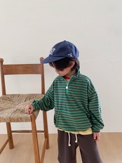韓国子供服 / 26Autumn / cantuccistudio / エディションハーフジップアップ / 秋服 *XS~JS*