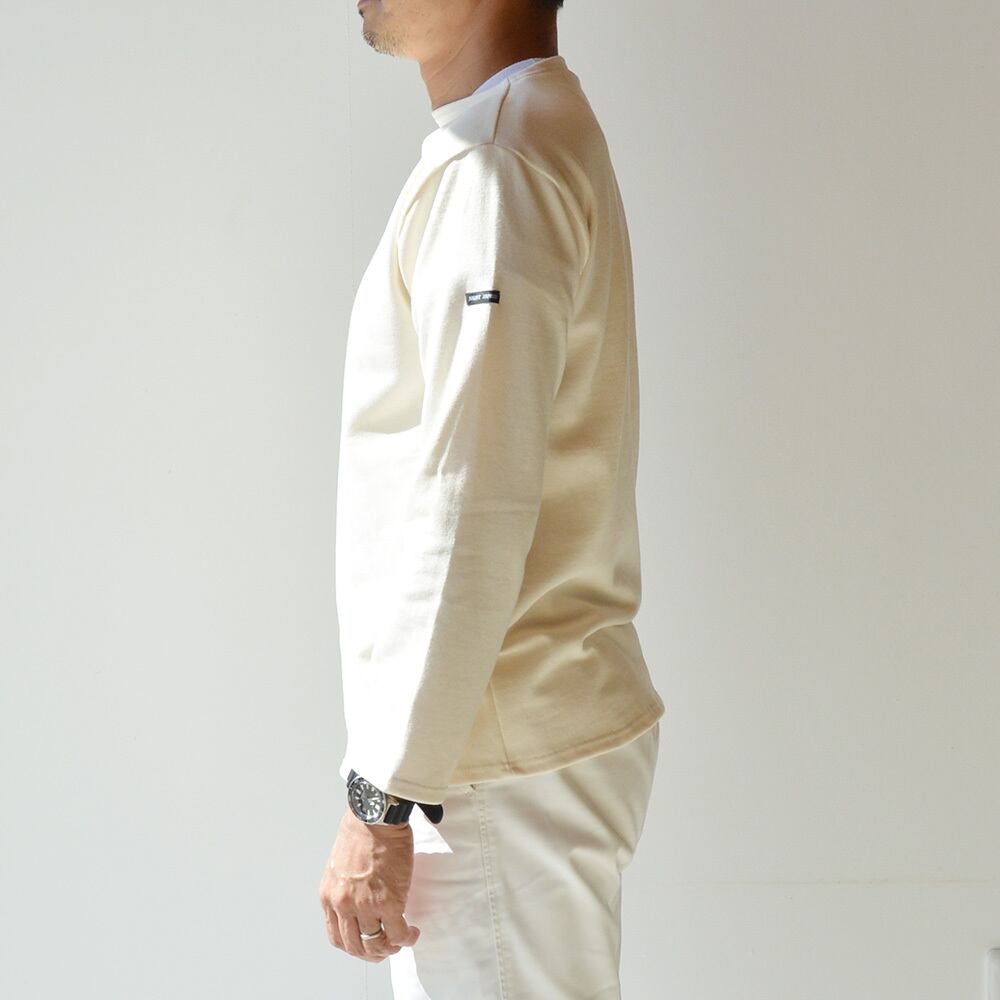 セントジェームス SAINT JAMES 無地ボートネックシャツ(OUESSANT)ECRU【レターパックプラス可】