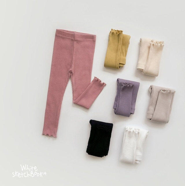 【取寄】white sketchbook|new frill leggings|ニューナラリレギンス|3-17|kids&jr|26 spring