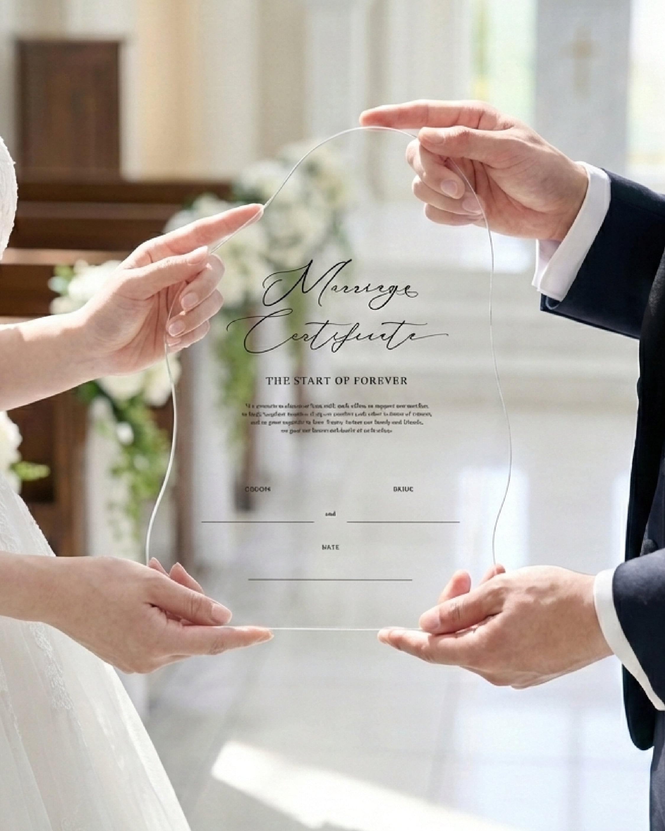 アクリル結婚証明書 | mc3 | studio POPPY | 結婚式ペーパーアイテム