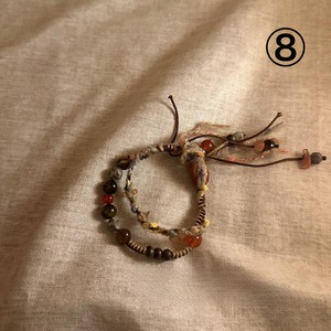 ハンドメイド かわいい カラフル 天然石 縄柄 手作り ブレスレット