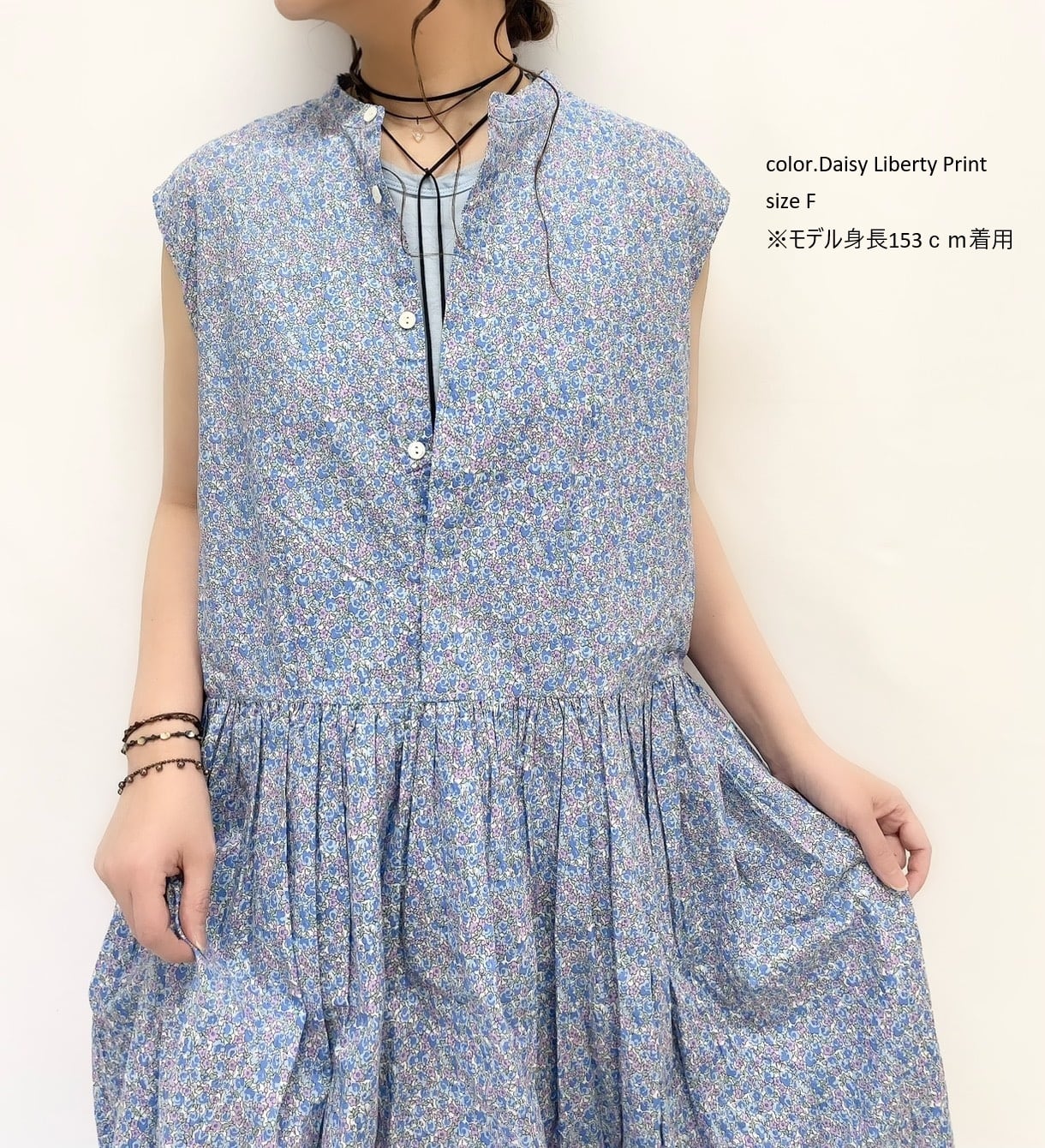 veritecoeur】LIBERTY PRINT ノースリーブワンピース / VC-2848