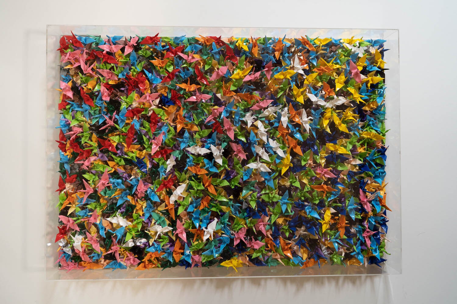 UNTITLED No,14 (千 Sen) / 千羽鶴の抽象画シリーズ 現代アート作品