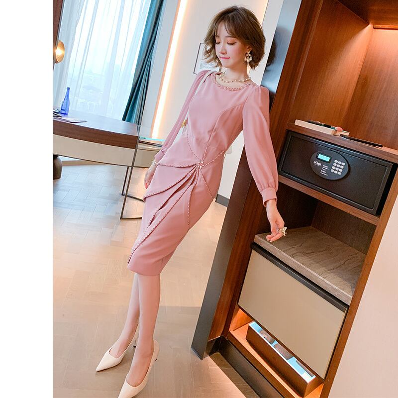 ラウンドネックシャツ スリーブスリムドレス Oネック MIUCO30054151050