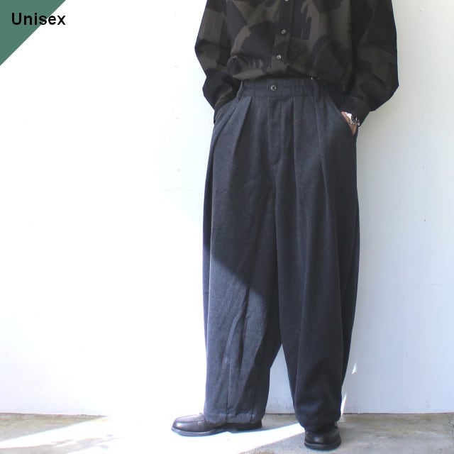 HARVESTY ウールビーバーサーカスパンツ WOOL BEAVER CLOTH Circus Pants (Charcoal)