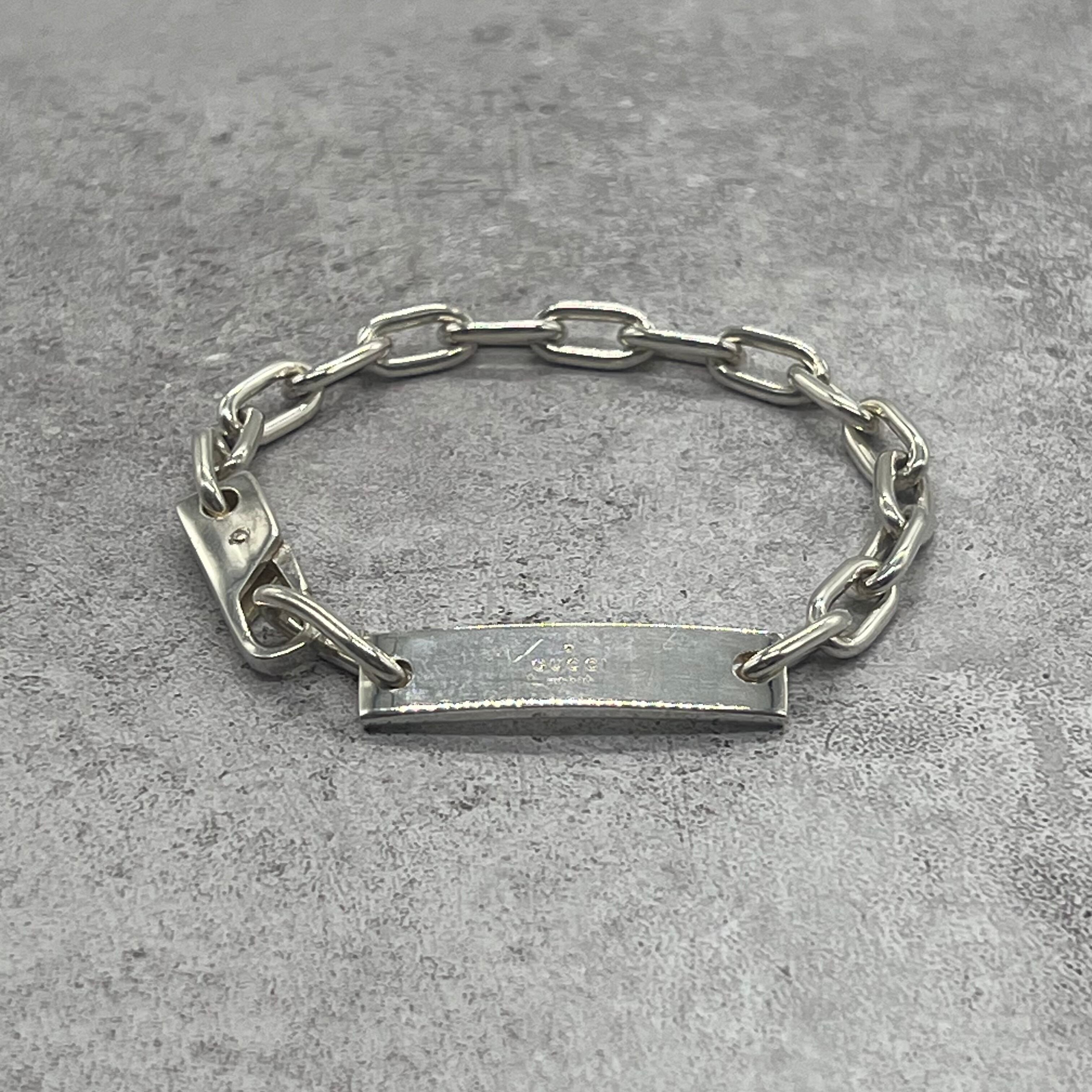 グッチ GUCCI IDプレート オーバルリンクチェーン ブレスレット SV