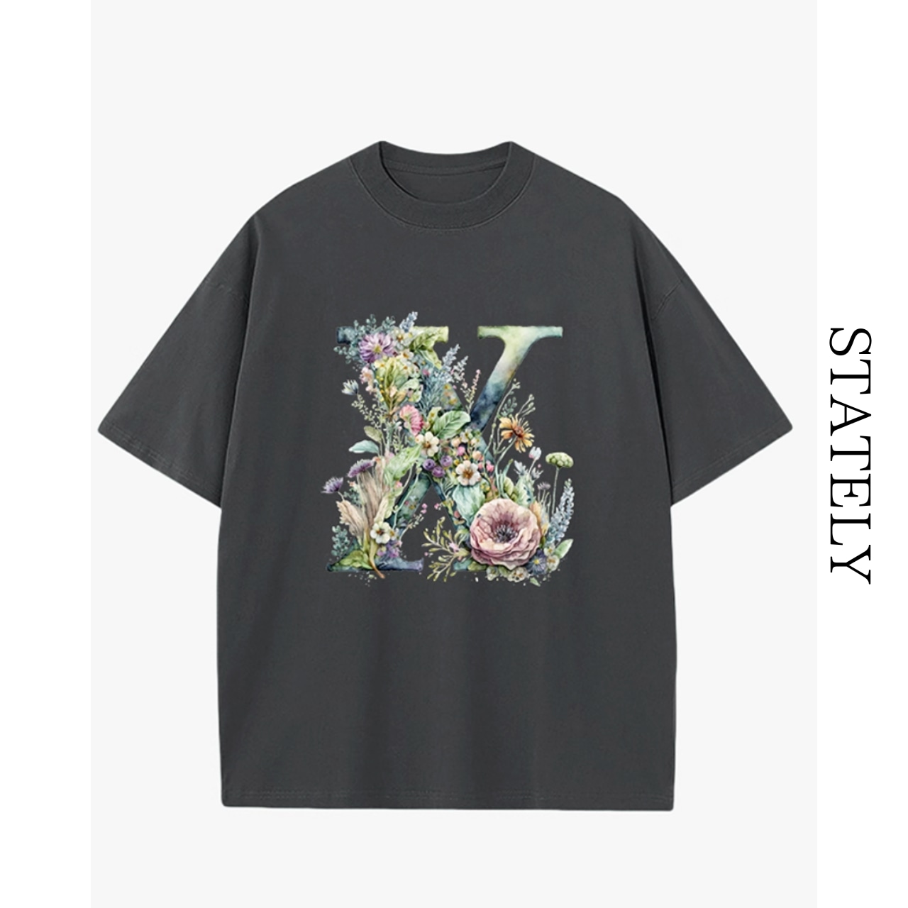 フローラルモノグラムTシャツ/6color_T217・画像5