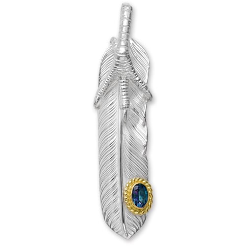 鷲見太郎 Pendant ペンダント】Lフライトフェザーペンダント01 w