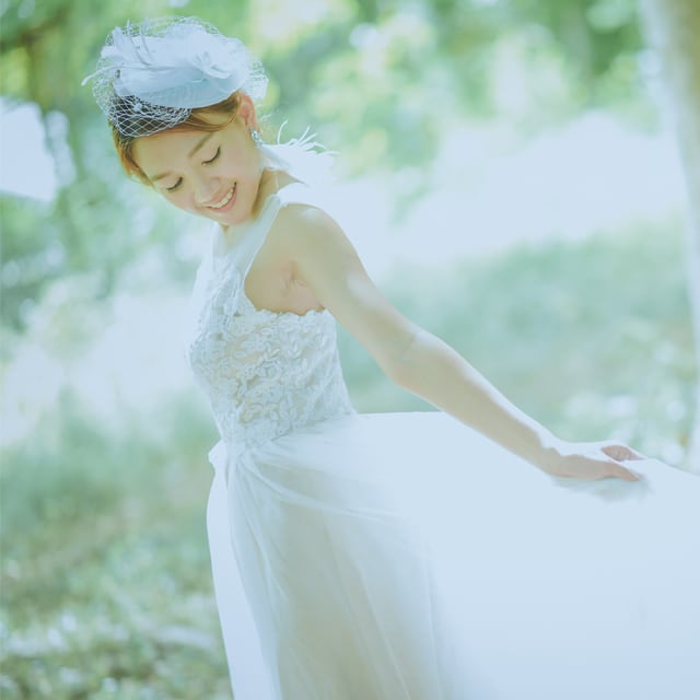 ブライダル】コサージュ＆チュール付きトークハット,トーク帽/2color