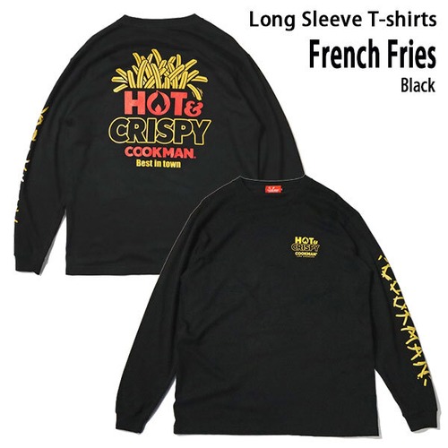 Cookman Long sleeve T-shirts French Fries Black ブラック クックマン 長袖Tシャツ USA UNISEX 男女兼用 アメリカ