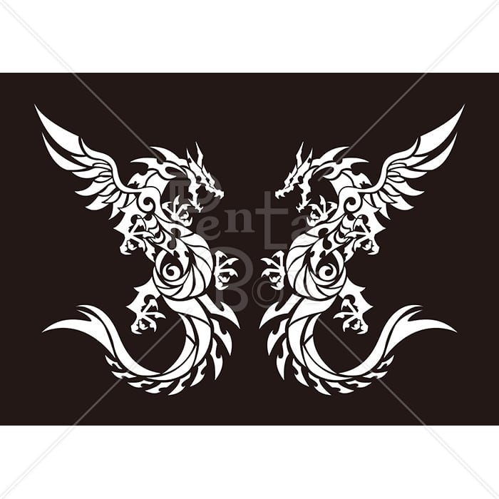 トライバルのデザイン-ドラゴン2 | Penta Box