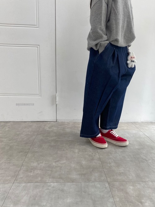 【予約】DRESS MONSTER ツータックデニムパンツ 120~160