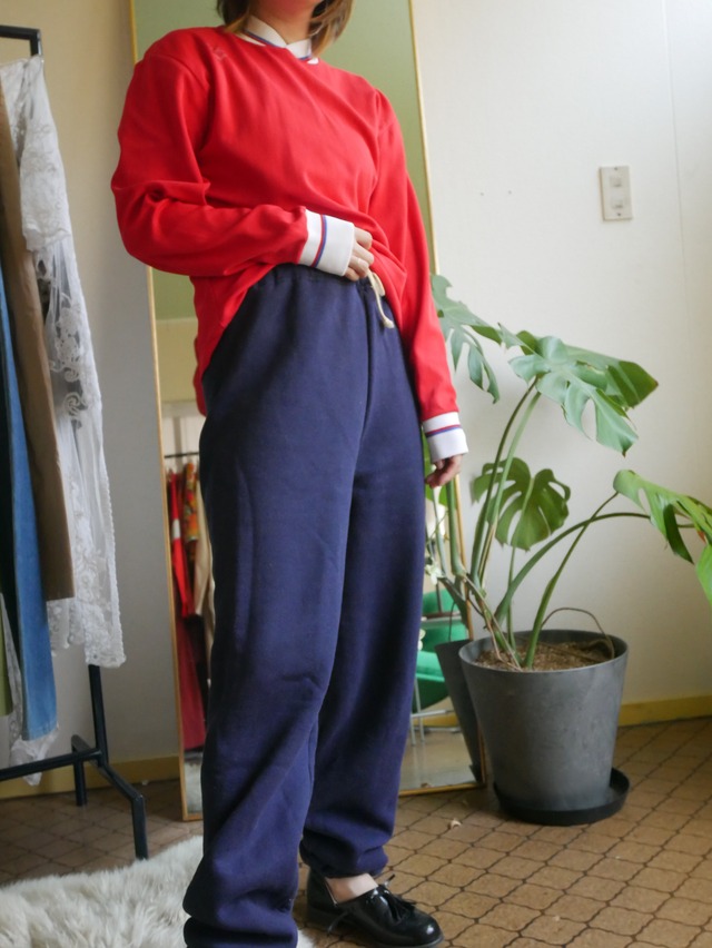 90s USA製 RUSSELL "AUBURN" College Sweat Pants Navy