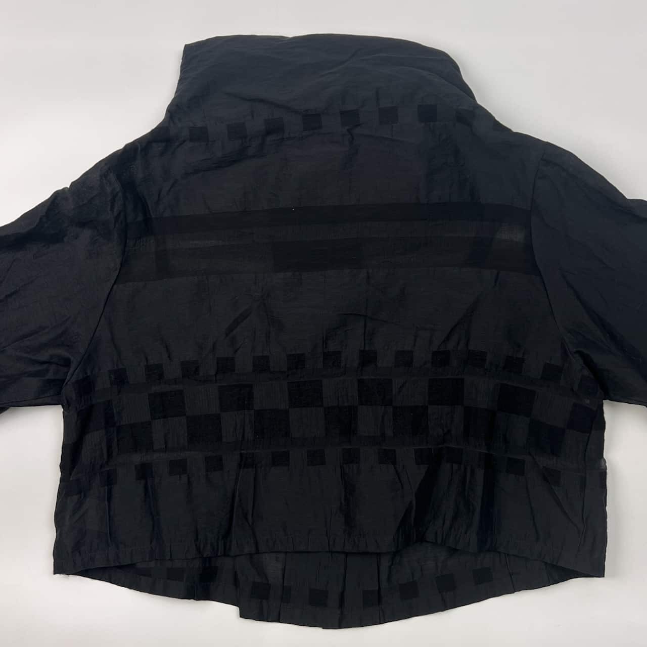 リネン混 慈雨 ジウ デザイン 薄手 ジャケット 40/ブラック レディース