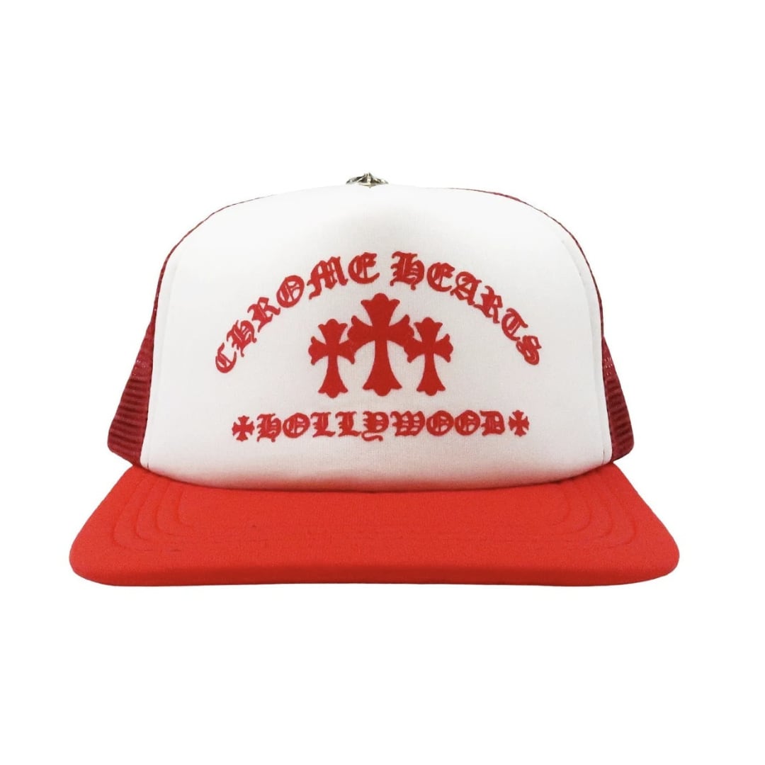 CHROME HEARTS キング タコ トラッカーハット レッド キャップ