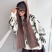 バラクラバフードマフラー/モカ