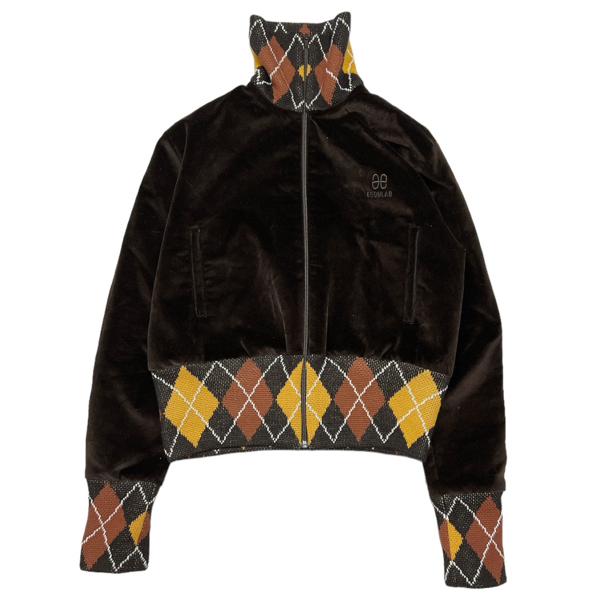 EGONLAB 23AW Argyle Velours Track Jacket | A WORD.ONLINE SHOP
