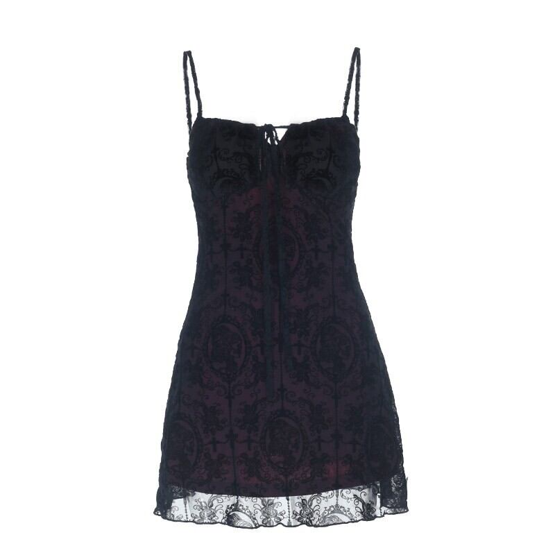 Gothic lace mini one-piece r0203