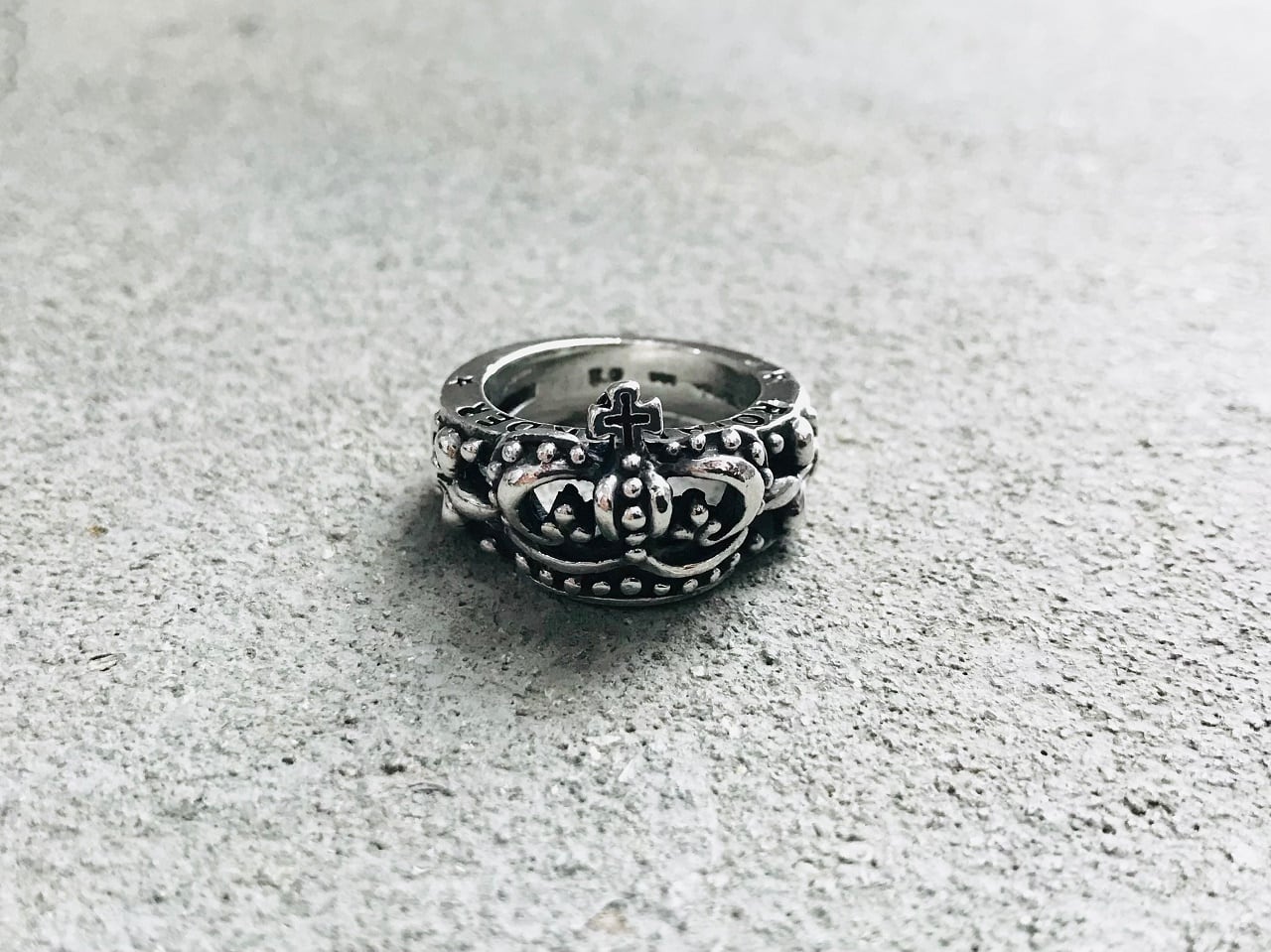 ROYAL ORDER demi crown ring silver 925