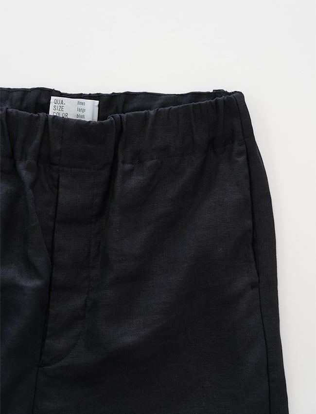aulico : LINEN SHORT PANTS / BLACK | aulico