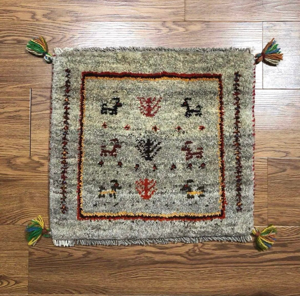 ペルシャギャッベ (ギャベ) チェアマット 椅子の座布団 No.11348 ペルシャギャッベ (ギャベ) チェアマット 椅子の座布団 No.11281