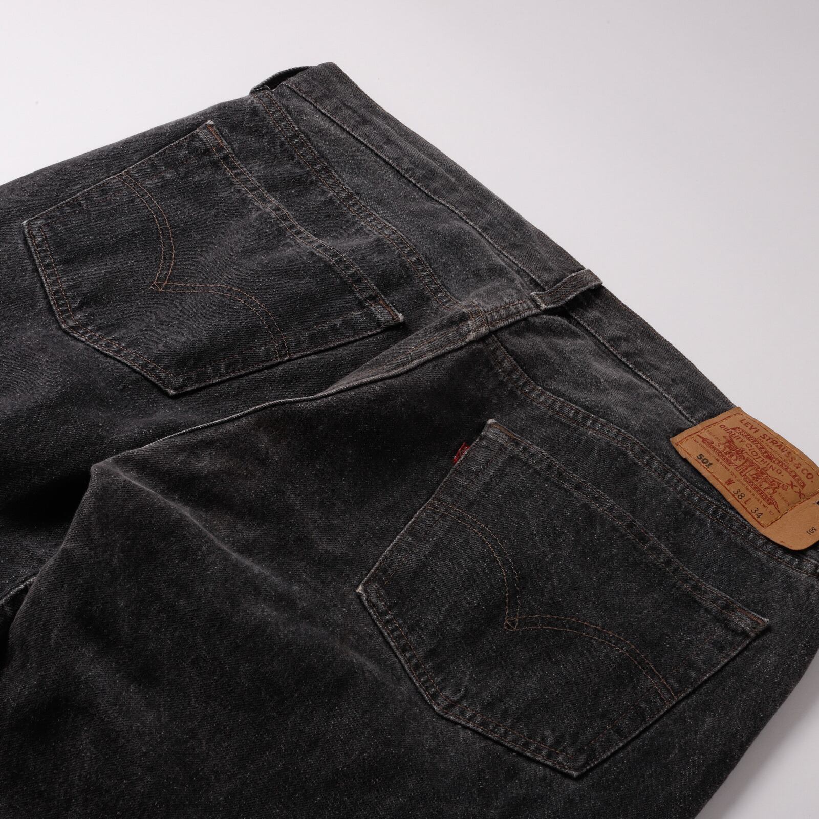 極美品】90s Vintage Levi's 501 先染め ブラックデニム W38 実寸W37