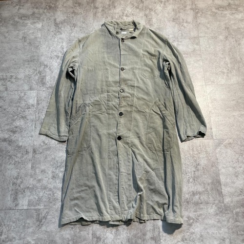 50s フランス軍 ブラックシャンブレー ごま塩 コットンツイル アトリエコート
